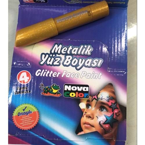 Nova Color Yüz Boyası Metalik Altın Renk Yüz Boyası