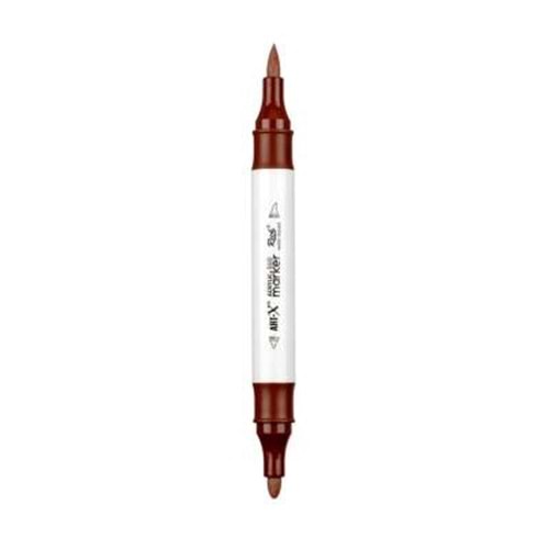 Rich Art-X Acrylic Duo Marker Çift Uçlu Su Bazlı Boyama Kalemi No:38 Koyu Kahve