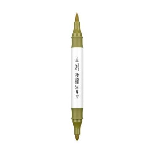 Rich Art-X Acrylic Duo Marker Çift Uçlu Su Bazlı Boyama Kalemi No:202 Haki