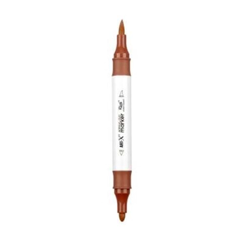 Rich Art-X Acrylic Duo Marker Çift Uçlu Su Bazlı Boyama Kalemi No:204 Çikolata