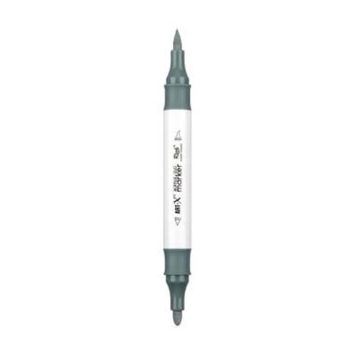 Rich Art-X Acrylic Duo Marker Çift Uçlu Su Bazlı Boyama Kalemi No:212 Gri
