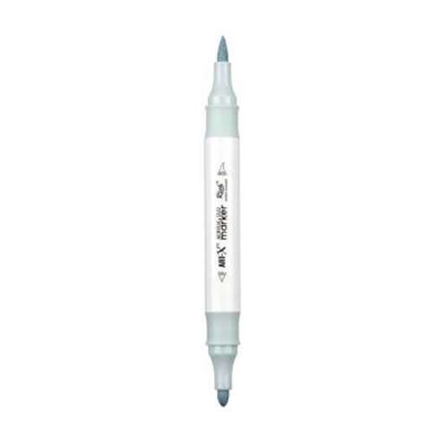 Rich Art-X Acrylic Duo Marker Çift Uçlu Su Bazlı Boyama Kalemi No:153 Gri Mavi