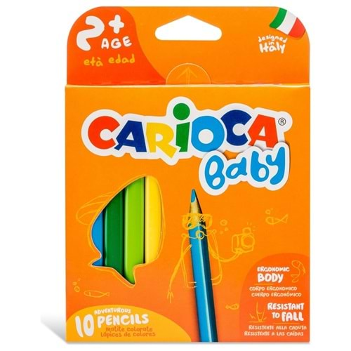 Carioca Baby Kuru Boya Jumbo Üçgen 10 Renk