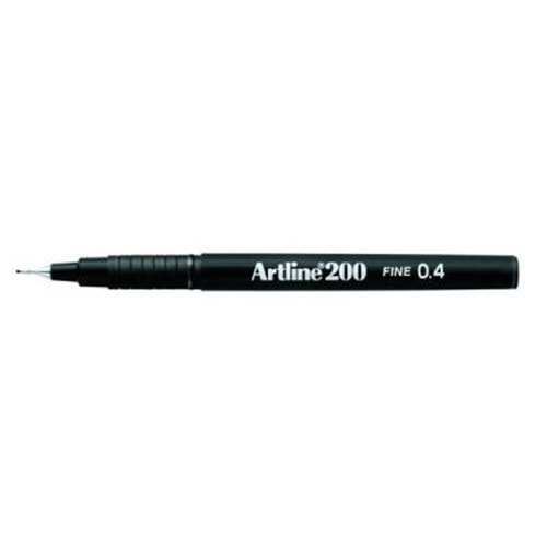 Artline 200 Fineliner 0.4mm İnce Uçlu Yazı ve Çizim Kalemi Siyah