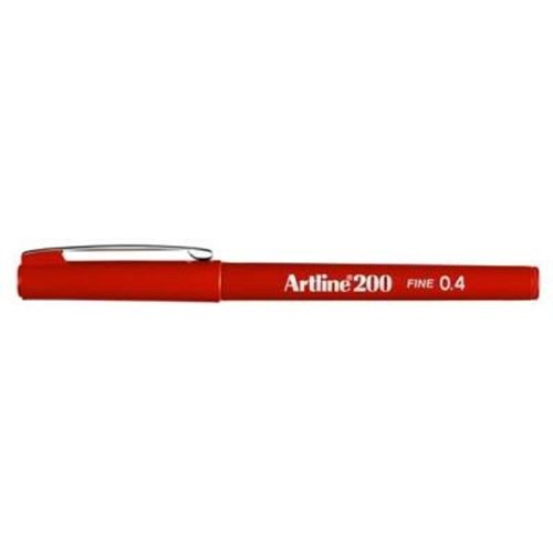 Artline 200 Fineliner 0.4mm İnce Uçlu Yazı ve Çizim Kalemi Koyu Kırmızı