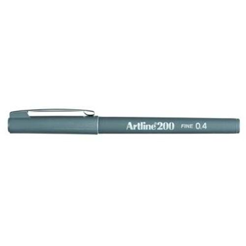 Artline 200 Fineliner 0.4mm İnce Uçlu Yazı ve Çizim Kalemi Gri