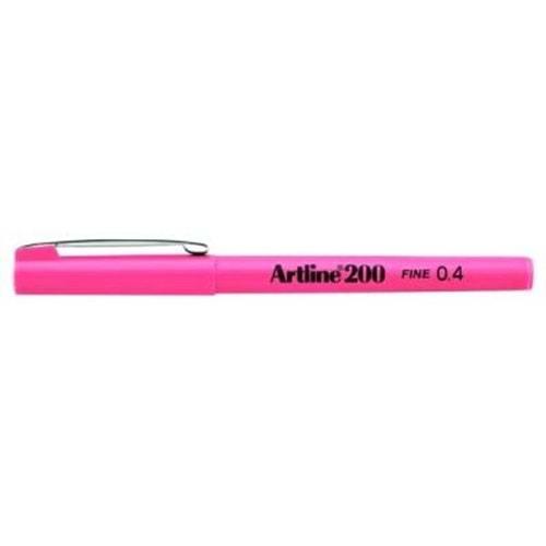 Artline 200 Fineliner 0.4mm İnce Uçlu Yazı ve Çizim Kalemi Pembe