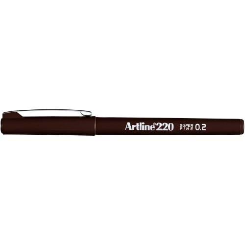 Artline 220 Superfine 0.2 mm İnce Uçlu Yazı Ve Çizim Kalemi Dark Brown