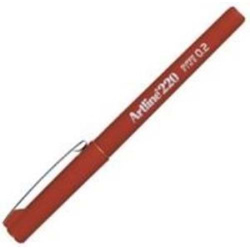 Artline 220 Superfine 0.2 mm İnce Uçlu Yazı Ve Çizim Kalemi Dark Red