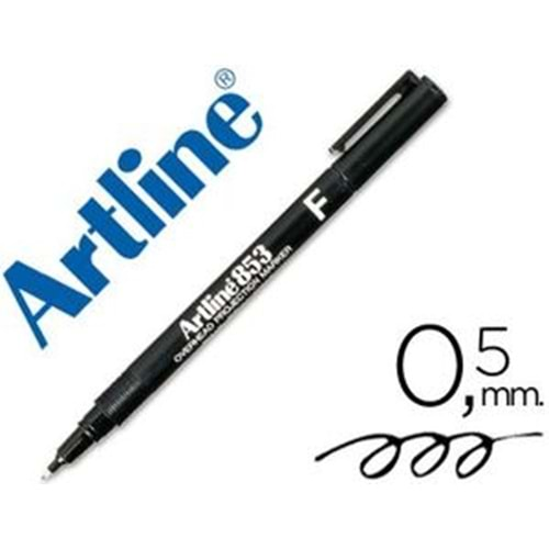 Artline 853 Tepegöz Markörü Uç:0,5mm Siyah