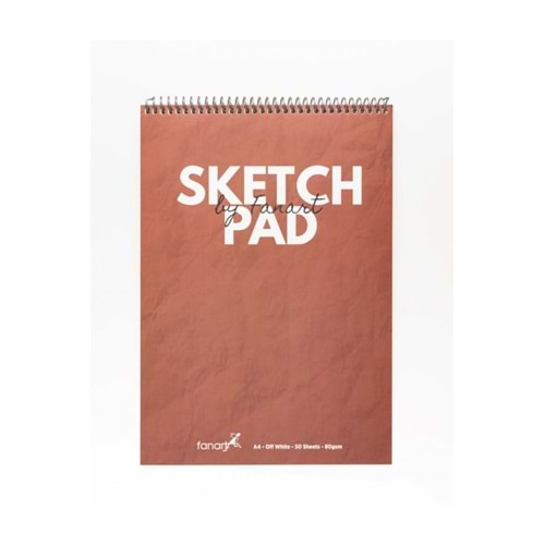 Fanart Academy Sketch Pad A4 Bordo 80gr Spiralli 50 Yaprak