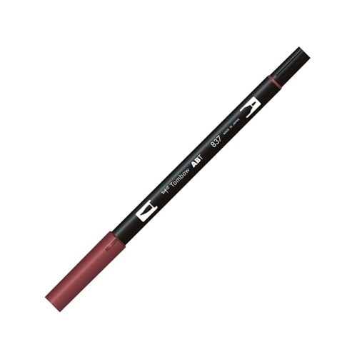 Tombow Dual Brush Pen Grafik Çizim Kalemi 837 Wine Red