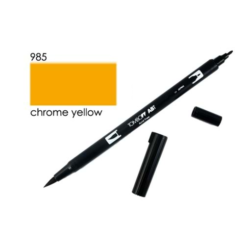 Tombow Dual Brush Pen Grafik Çizim Kalemi 985 Chrome Yellow