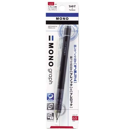 Tombow Mono Graph Mekanik Kurşun Kalem 0.5 mm Siyah