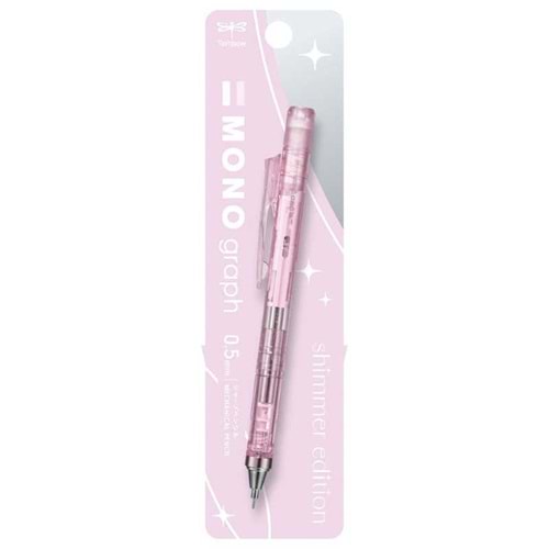 Tombow Mono Graph Shimmer Mekanik Kurşun Kalem 0,5Mm Blisterli Pembe