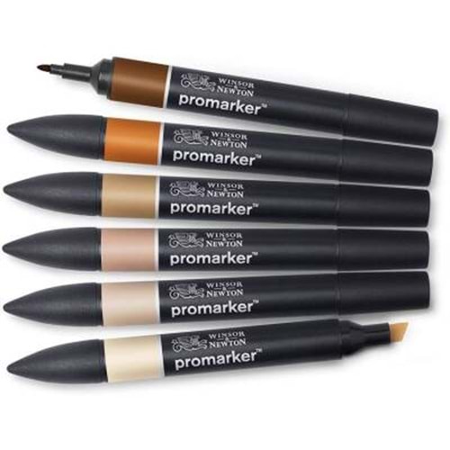 Winsor & Newton Promarker Skin Tones 2 Ten Renkleri Seti (6 Renk)
