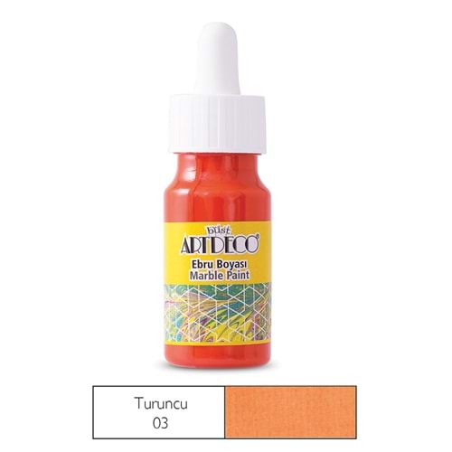 Artdeco Ebru Boyasi 30ml Turuncu 03