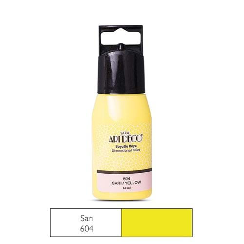 Artdeco Boyutlu Boya 60ml Sarı 604