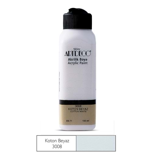 Artdeco Akrilik Boya 140ml Koton Beyaz 3008