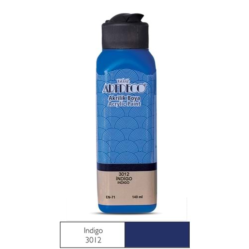 Artdeco Akrilik Boya 140ml İndigo 3012