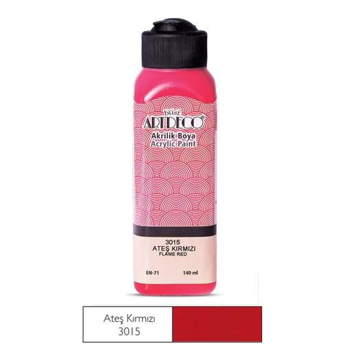 Artdeco Akrilik Boya 140ml Ateş Kırmızı 3015