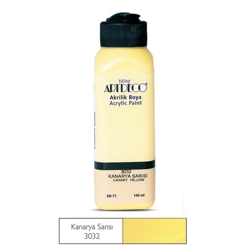 Artdeco Akrilik Boya 140ml Kanarya Sarısı 3032