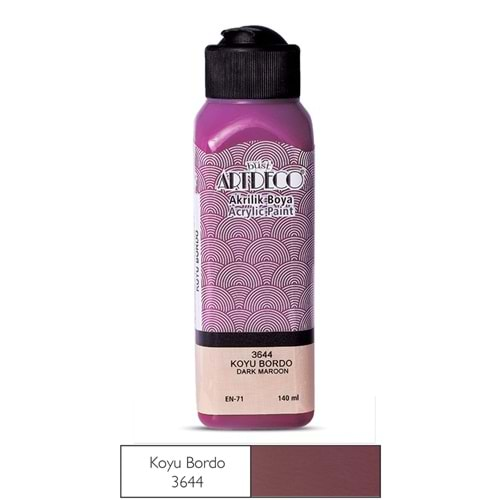 Artdeco Akrilik Boya 140ml Koyu Bordo 3644