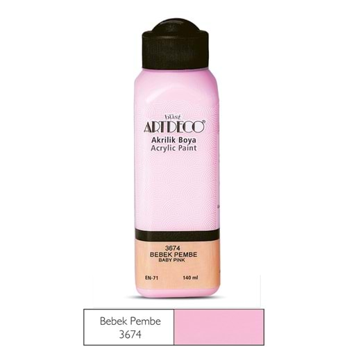 Artdeco Akrilik Boya 140ml Bebek Pembe 3674