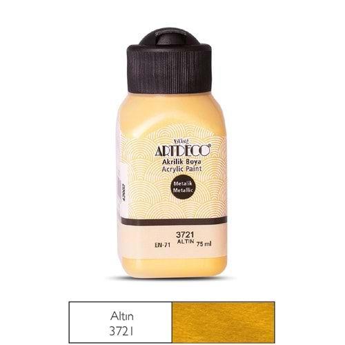 Artdeco Metalik Akrilik Boya 75ml Altın 3721