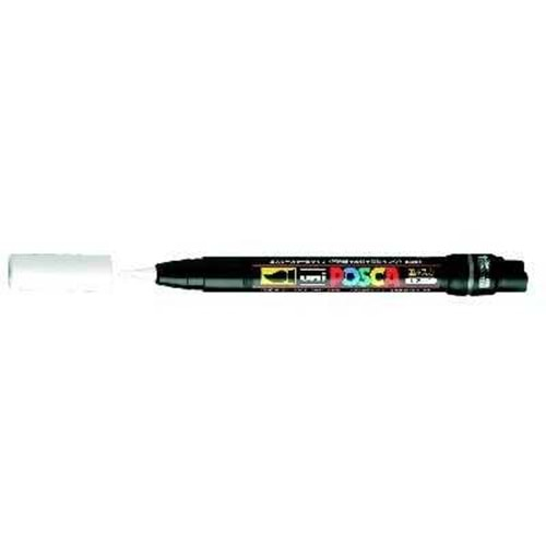 Uni Posca PCF-350 Boyama Markörü 1-10 mm Fırça Uç Beyaz