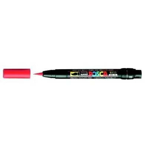 Uni Posca PCF-350 Boyama Markörü 1-10 mm Fırça Uç Kırmızı