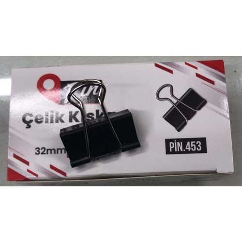 Pin Kıskaç Binder Klips Çelik 32 mm 1 Adet Fiyatıdır.