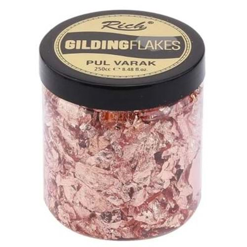 Rich Gilding Flakes Pul Varak 250 cc Rosegold