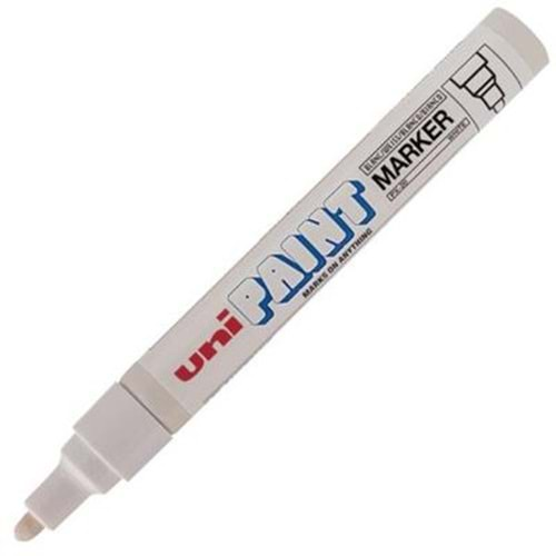 Uni PX-20 Paint Marker 2.2-2.8mm Yuvarlak Uç Boyama Markörü Beyaz