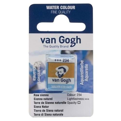 Talens Van Gogh Yarım Tablet Sulu Boya Raw Sienna 234