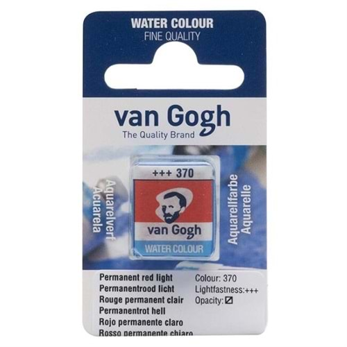 Talens Van Gogh Yarım Tablet Sulu Boya Permanent Red Light 370