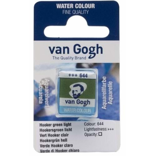 Talens Van Gogh Yarım Tablet Sulu Boya Hooker Green Light 644