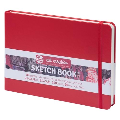 Talens Art Creation Sketch Book Eskiz Defteri 80 Yaprak 140 g A5 Kırmızı