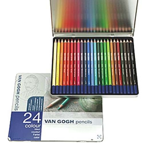 Talens Van Gogh Watercolor Pencil Aquarel Boya 24 Renk Metal Kutu