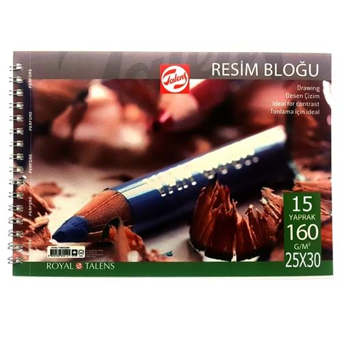 Talens Spiralli Resim Bloğu Eskiz Çizim Defteri 25*35 cm 160 gr 15 Sayfa