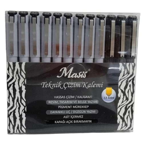 Masis Teknik Çizim Kalemi 12'li Set