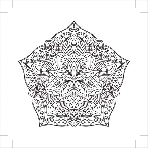 Art Tuval Mandala Desen 3 Tuval 40X40 cm