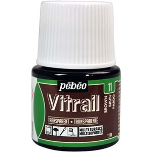 Pebeo Vitrail Solvent Bazlı Transparan Cam Boyası 45ml Brown 11
