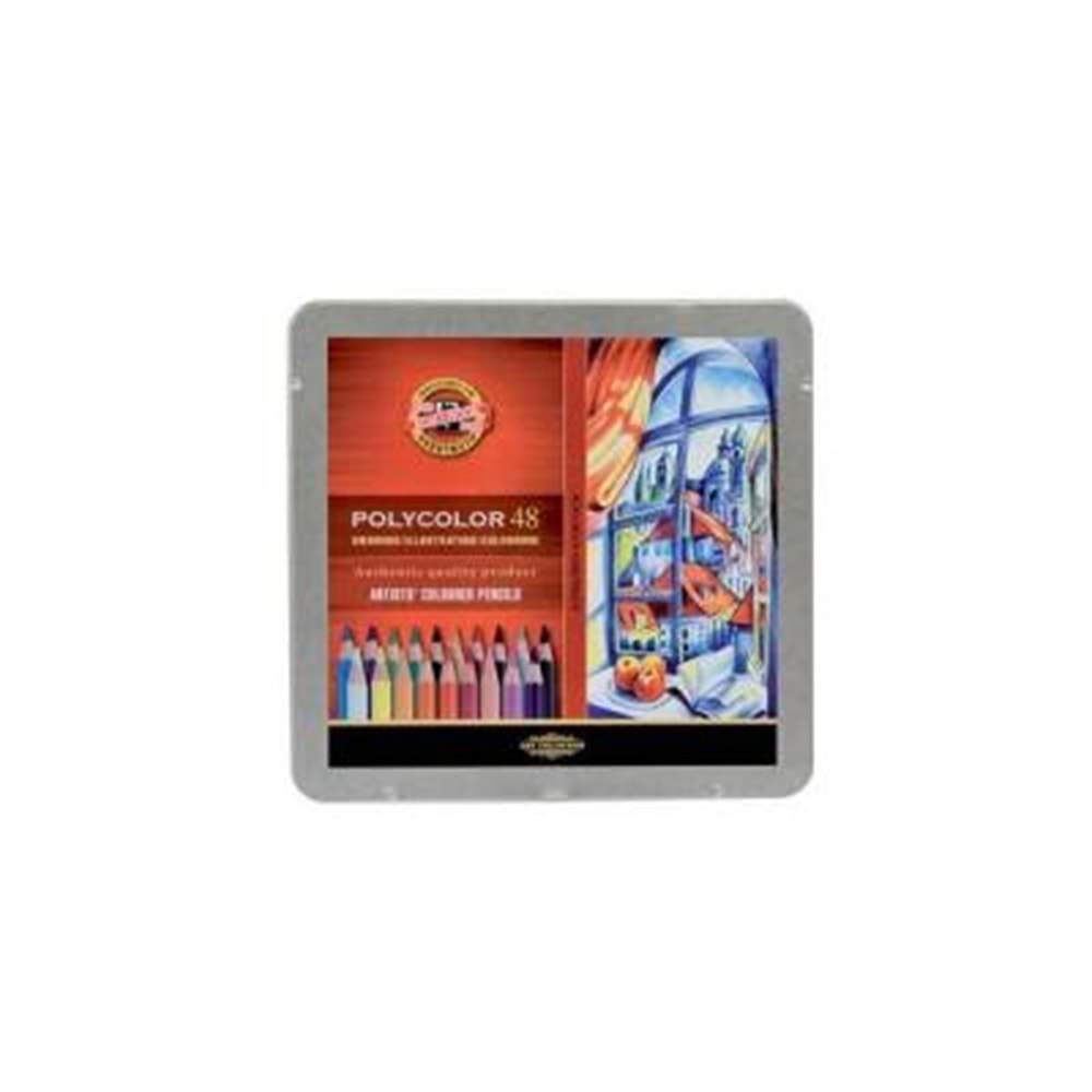 Koh-i Noor Polycolor Artist Kuru Boya Kalemi 48 Renk Metal Kutu