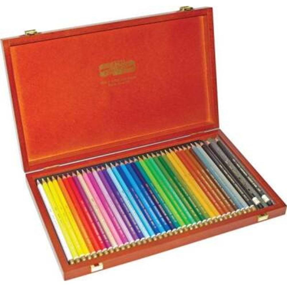 Koh-i Noor Polycolor Artist Kuru Boya Kalemi 36 Renk Ahsap Kutu