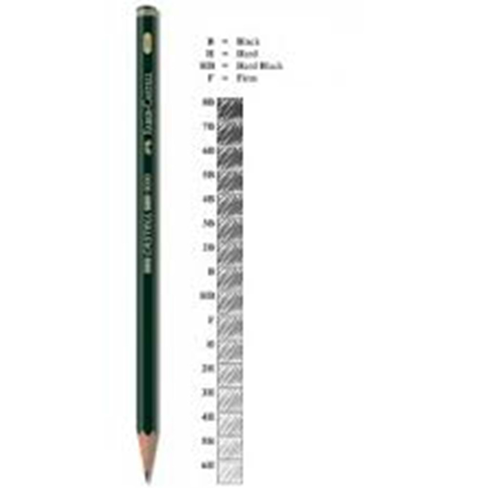 Faber Castell 9000 Dereceli Kursun Kalem 5H