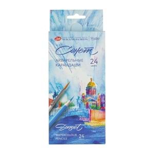 St. Petersburg Sonnet Aquarell Kalem Seti 24 Renk