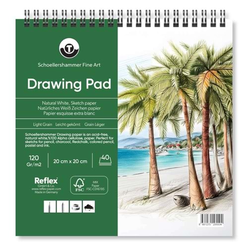 Schoellershammer Drawing Pad Çizim Defteri 120 gr 20x20 cm 40 Yaprak