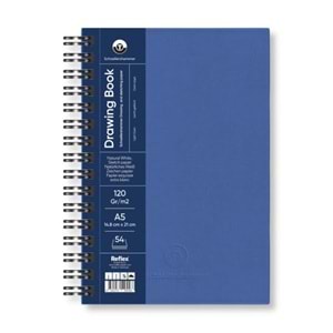 Schoellershammer Drawing Pad Mavi Sert Kapak Çizim Defteri 120 gr A5 54 Yaprak