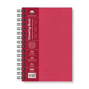 Schoellershammer Drawing Pad Kirmz Sert Kapak Çizim Defteri 120 gr A5 54 Yaprak